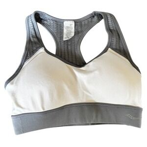 Saucony Women's‎ Sports Bra Small Gray White